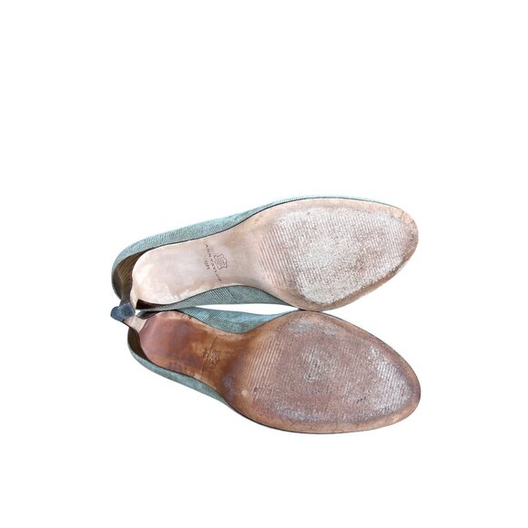 Ann Taylor Pumps‎ Size 9 Dress Heels Shoes Taupe Textured Neutral Career Stacked - Picture 9 of 9